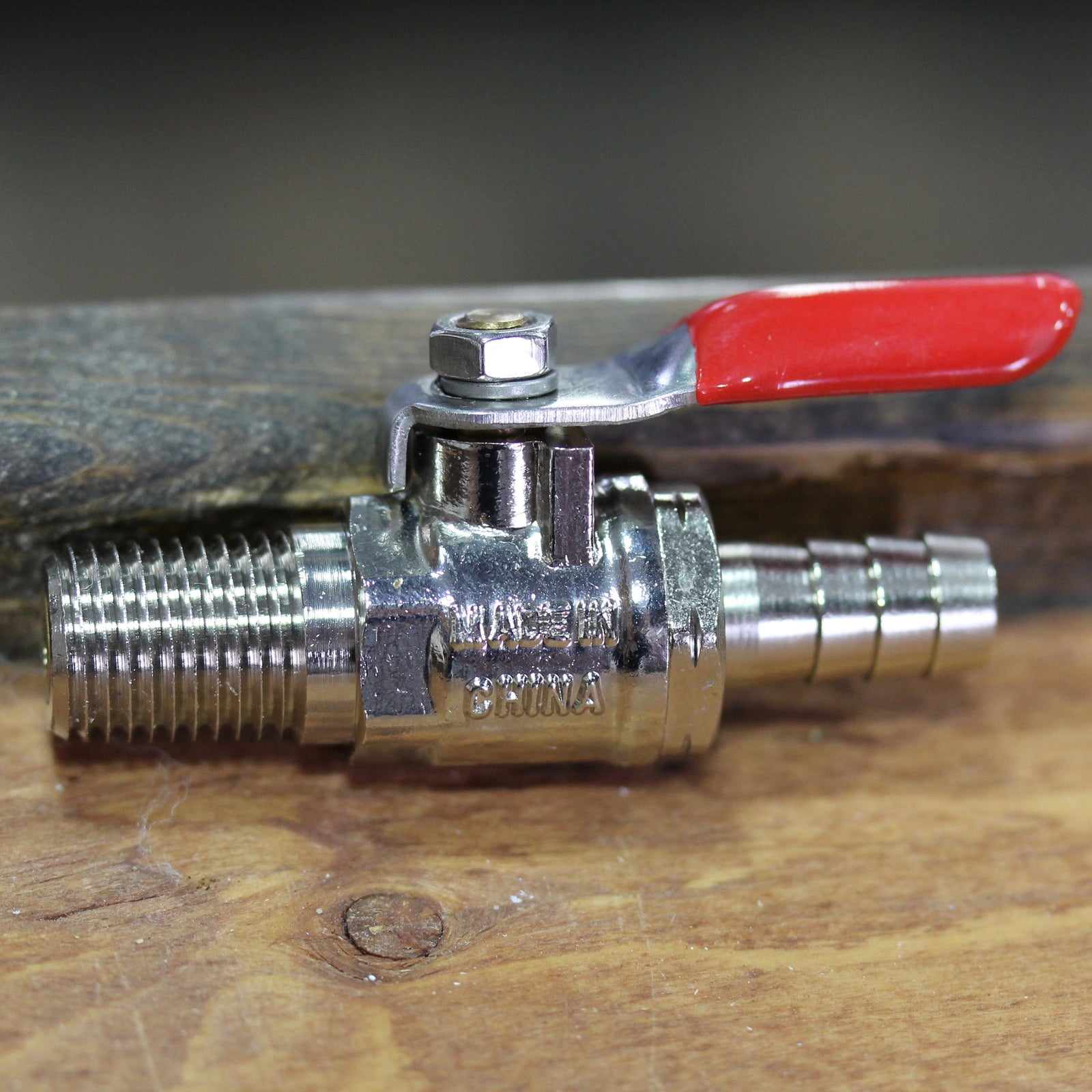 Ball Valve with Check - 1/4" MPT x 5/16" Barbed