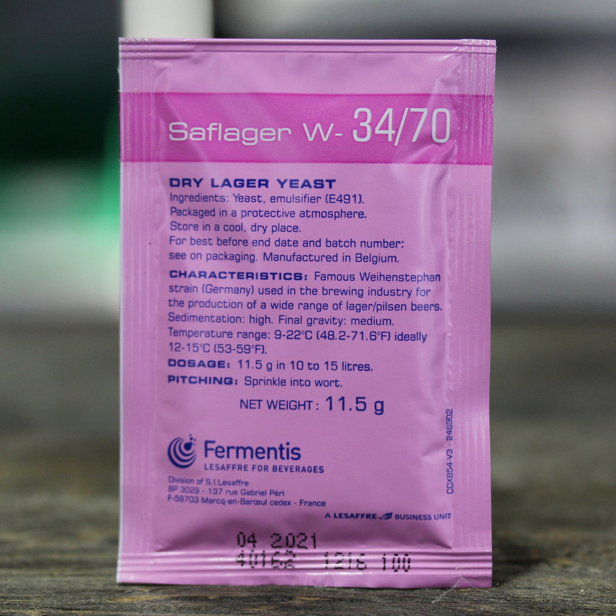 W34-70 Lager Yeast Packaged By KJ