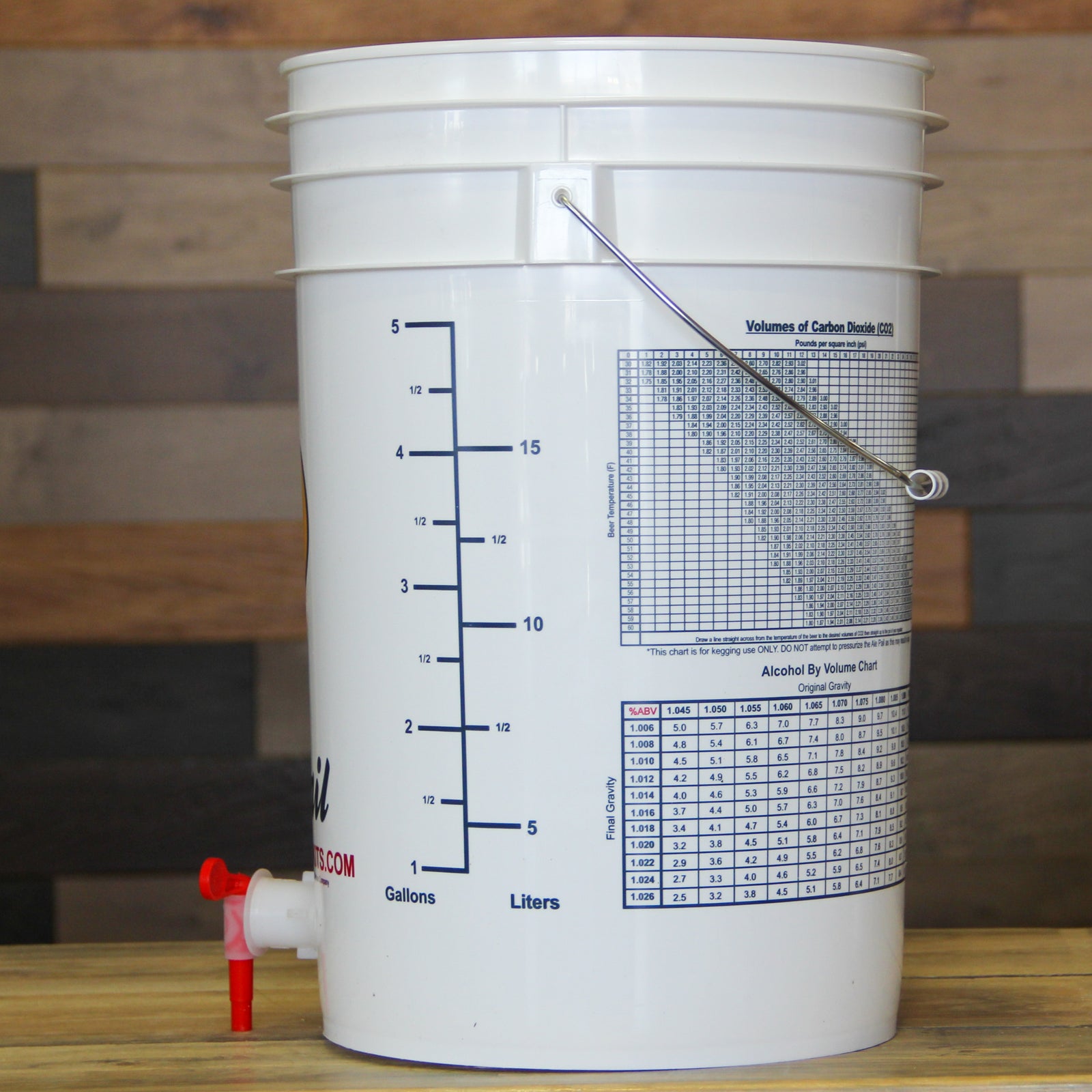 6.5 Gallon "Ale Pail" with 1" Hole and Spigot