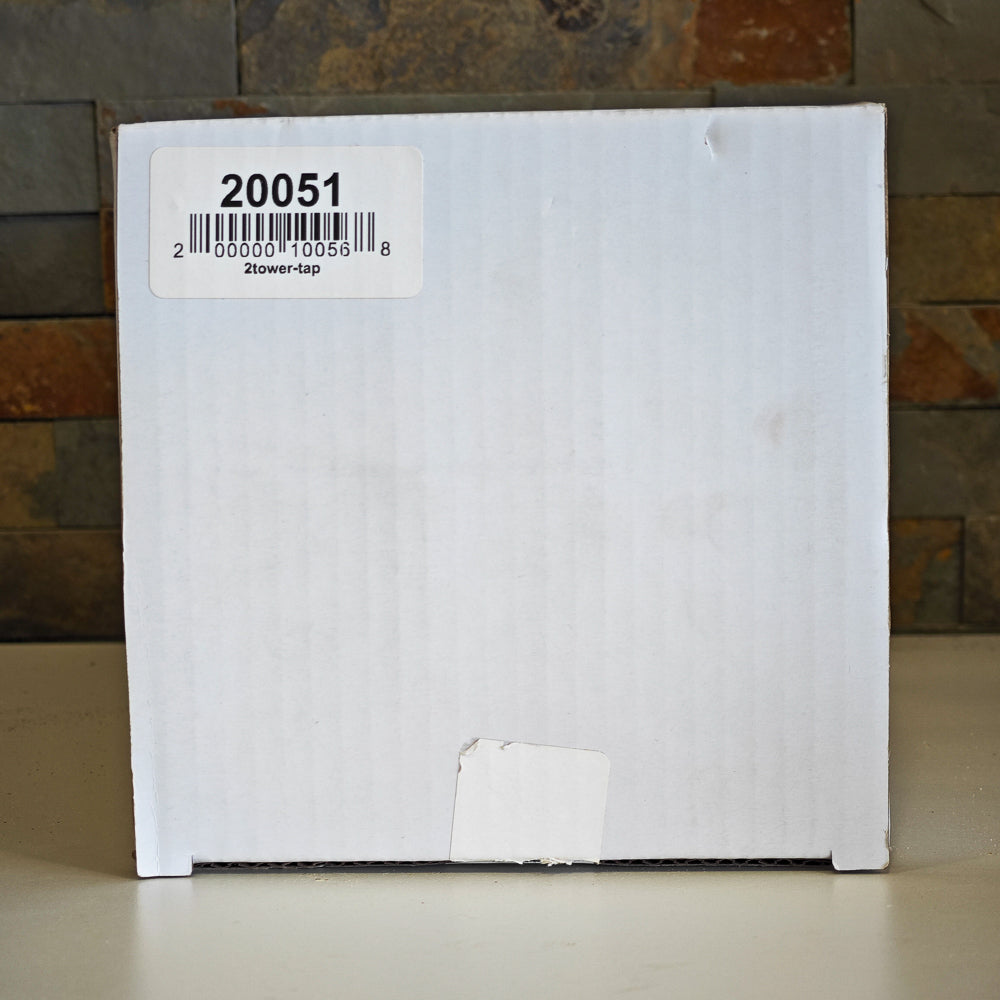 Dual Tap Beer Tower - Brushed Stainless Steel