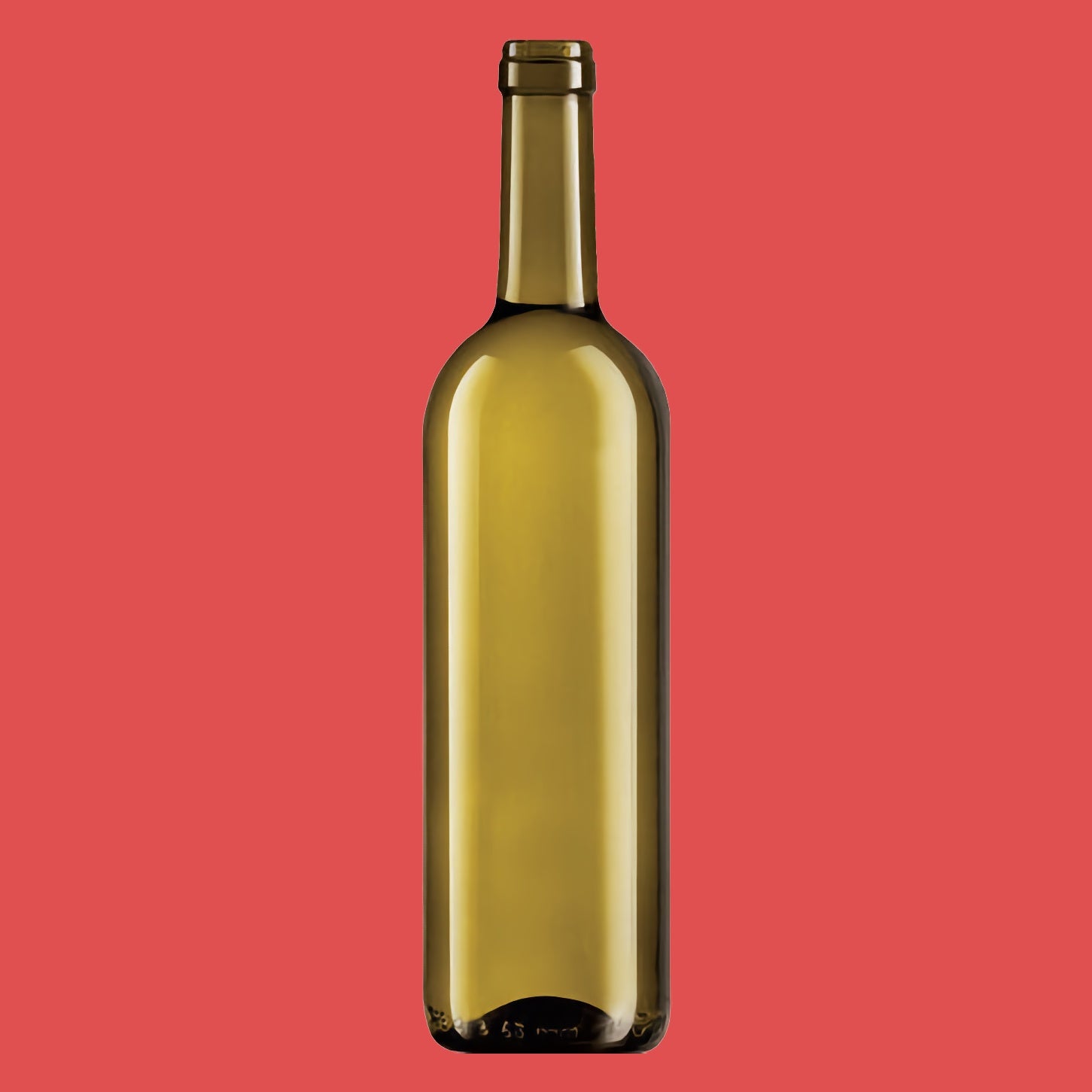 750ml GREEN Bordeaux Wine Bottle