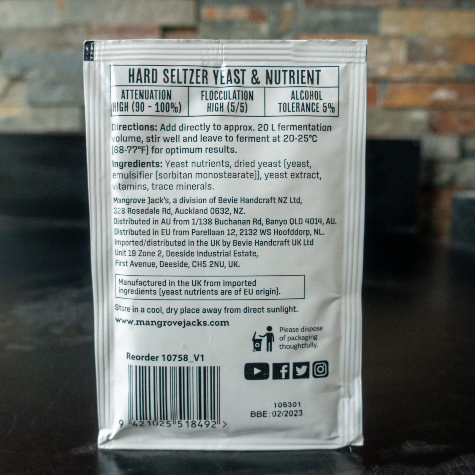 Hard Seltzer & Yeast Nutrient - 25g